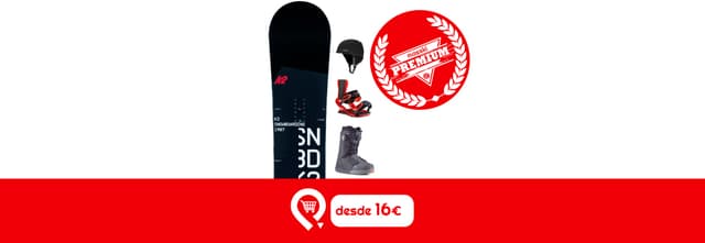 INFANTIL hasta 15 años / Equipo Completo Snowboard GAMA PLATA